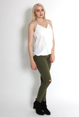 Florence White Crossover Top