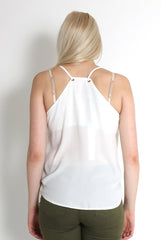 Florence White Crossover Top
