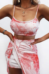 Pink Tie Dye Midi Skirt and Crop Top Co-ord - Lisa