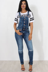 Lavine Dark Blue Dungarees