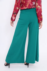 Teal Wide Leg Trousers - Yari