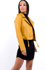 Mustard Biker Jacket - Hanna