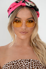Yellow Tinted Metal Frame Sunglasses - Maevis