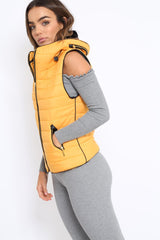 Mustard Padded Gilet - Ariella