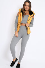 Mustard Padded Gilet - Ariella