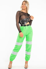 Green Reflective Belted Trousers - Gennie