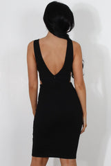 Yonda Black Mesh Detail Dress