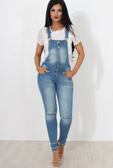 Lavine Mid Blue Dungarees
