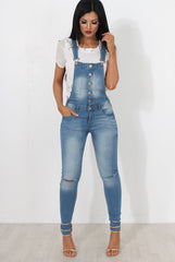 Lavine Mid Blue Dungarees