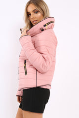 Dusty Pink Padded Coat - Zara