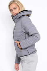 Grey Padded Coat - Zara