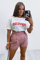 White Baby Girl Pink Flames T-shirt - Zeila