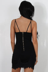 Zerin Black Lace Bodycon Dress
