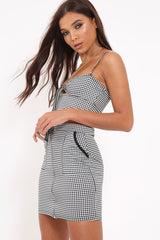 Gingham Tie Front Crop Top - Zyra